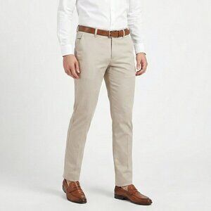 Zara Men's Skinny Fit Light Gray Casual Pants